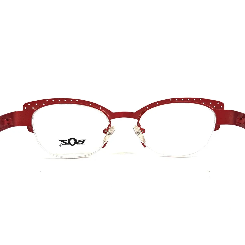 BOZ Eyeglasses Frames ZADIG 5560 Yellow Sand Orange Cat Eye Half Rim 49-19-135